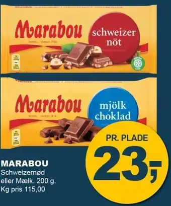 Let-Køb Marabou Schweizernød 200 g tilbud