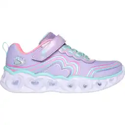 Sport 24 Skechers Heart Lights Velcro Sneakers M/Lys Børn tilbud