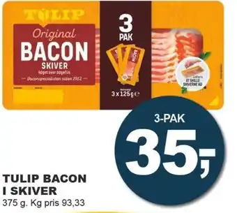 Let-Køb Tulip bacon I Skiver 375 g tilbud