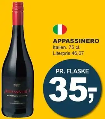 Let-Køb Appassinero 75 cl tilbud