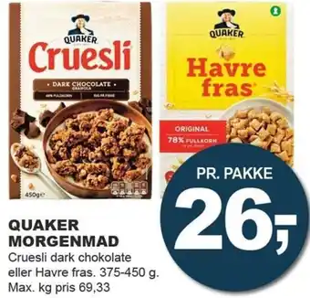 Let-Køb Quaker Morgenmad 375-450 g tilbud