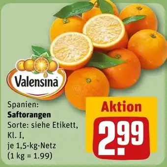 REWE Spanien: Saftorangen tilbud