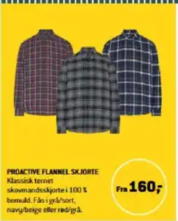 XL-BYG PROACTIVE FLANNEL SKJORTE tilbud