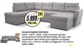My Home Volante Hjørne Sovesofa tilbud