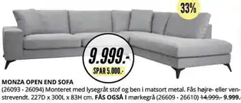 My Home Moza Open End Sofa tilbud