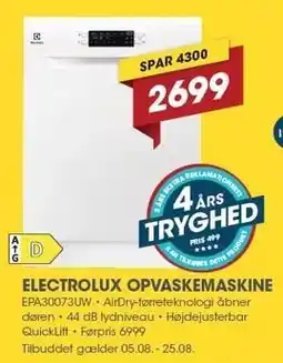 Punkt1 ELECTROLUX OPVASKEMASKINE tilbud