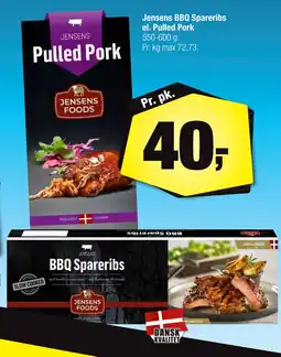 Calle Jensens BBQ Spareribs el. Pulled Pork tilbud