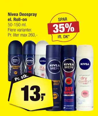 Calle Nivea Deospray el. Roll-on tilbud