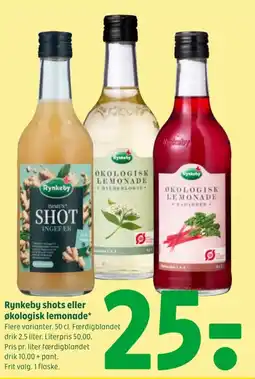 Coop 365 Rynkeby shots eller økologisk lemonade* tilbud