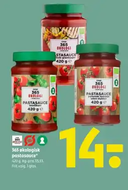 Coop 365 365 økologisk pastasauce tilbud