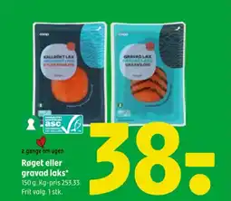Coop 365 Røget eller gravad laks* tilbud