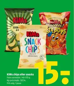 Coop 365 KiMs chips eller snacks tilbud
