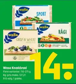 Coop 365 Wasa Knækbrød tilbud
