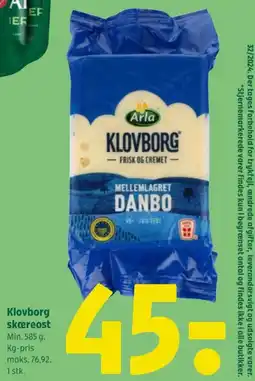 Coop 365 Klovborg skæreost tilbud
