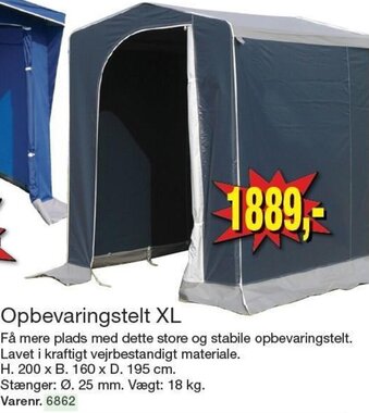 Harald Nyborg Nakano Opbevaringstelt XL tilbud