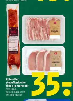 Coop 365 Koteletter, stegeflæsk eller filet a la mørbrad tilbud