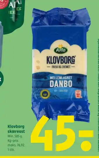 Coop 365 Klovborg skæreost tilbud