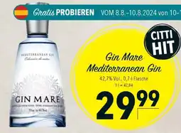 Citti Gin Mare Mediterranean Gin tilbud