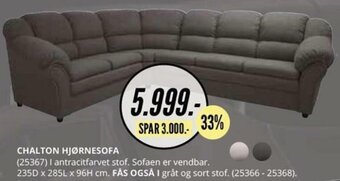 My Home Chalton Hjørnesofa tilbud