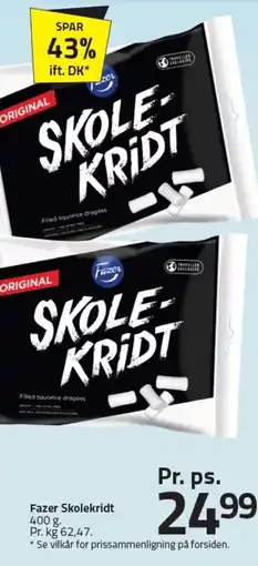 Fleggaard Fazer Skolekridt tilbud