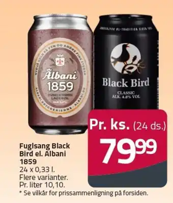 Fleggaard Fuglsang Black Bird el. Albani 1859 tilbud