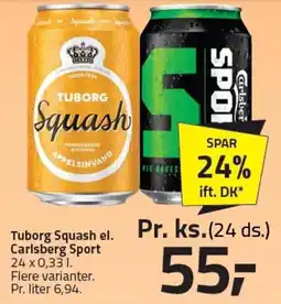 Fleggaard Tuborg Squash el. Carlsberg Sport tilbud