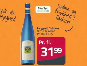 Fleggaard Langguth Spätlese tilbud