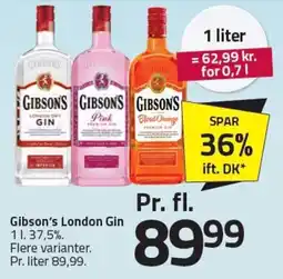 Fleggaard Gibson's London Gin tilbud