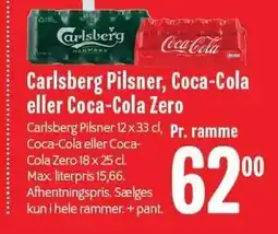Min Købmand Carlsberg Pilsner, Coca-Cola eller Coca-Cola Zero tilbud