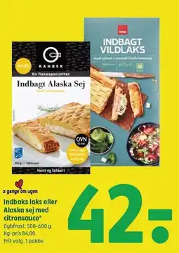 Coop 365 Indbagt laks eller Alaska sej med citronsauce tilbud