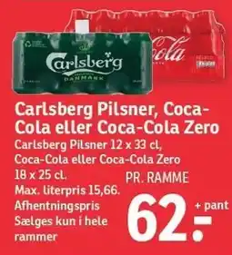 SPAR Carlsberg Pilsner, Coca-Cola eller Coca-Cola Zero tilbud