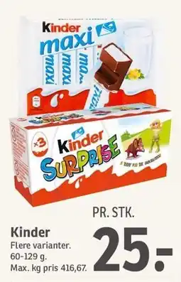 SPAR Kinder tilbud