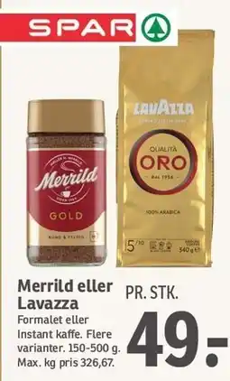 SPAR Merrild eller Lavazza tilbud