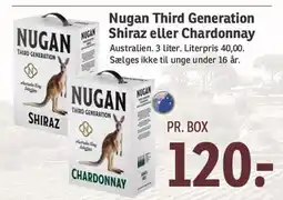 SPAR Nugan Third Generation Shiraz eller Chardonnay tilbud