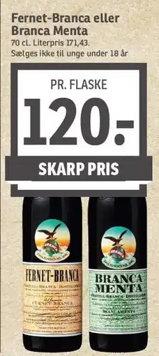 SPAR Fernet-Branca eller Branca Menta tilbud
