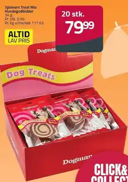 Fleggaard Spinners Treat Mix Hundegodbidder tilbud