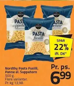 Fleggaard Nordthy Pasta Fusilli Penne el. Suppehorn tilbud