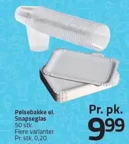 Fleggaard Pølsebakke el. Snapseglas tilbud