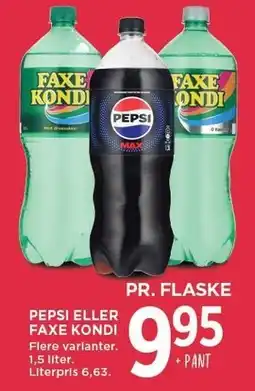 MENY PEPSI ELLER FAXE KONDI tilbud