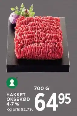 MENY HAKKET OKSEKØD 4-7% tilbud