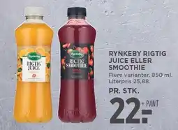 MENY RYNKEBY RIGTIG JUICE ELLER SMOOTHIE tilbud