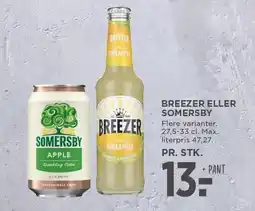 MENY BREEZER ELLER SOMERSBY tilbud