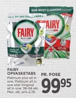 MENY FAIRY OPVASKETABS tilbud