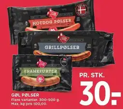 MENY GØL PØLSER tilbud