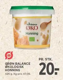 MENY GRØN BALANCE ØKOLOGISK HONNING tilbud