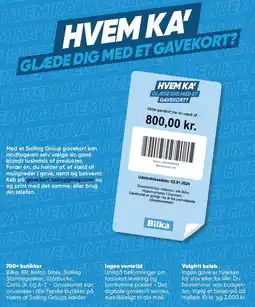 Bilka HVEM KA' GLÆDE DIG MED ET GAVEKORT? tilbud