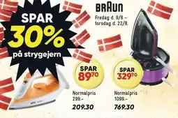 Bilka SPAR 30% på strygejern tilbud