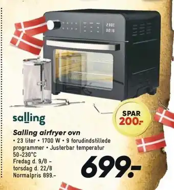 Bilka Salling airfryer ovn tilbud