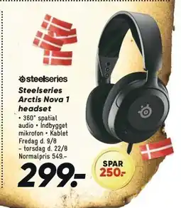 Bilka Steelseries Arctis Nova 1 headset tilbud