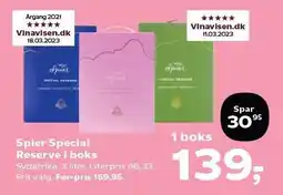 Kvickly Spier Special Reserve i boks tilbud